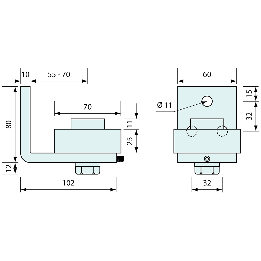 Weld On Top Roller Hinge Zinc Plated 100mm 500kg Load